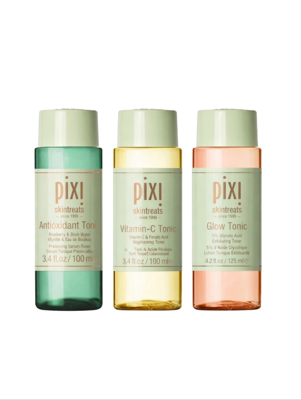 Pixi Skintreats Tonics Set – (3 Total) NEW - Free Bonus